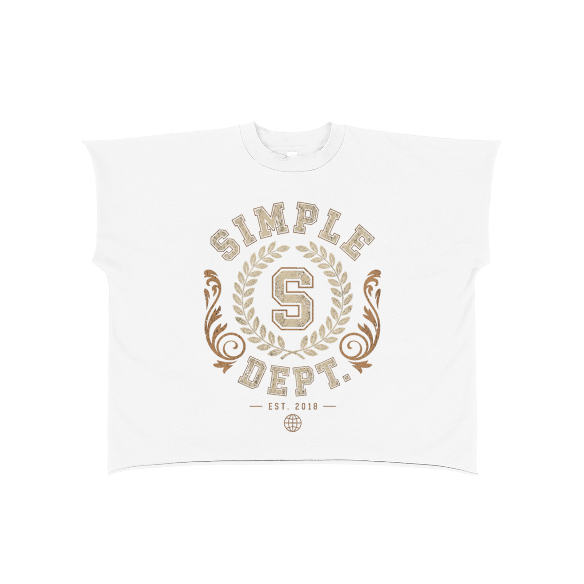Raw Edge Boxy Non-Shrink T-Shirt