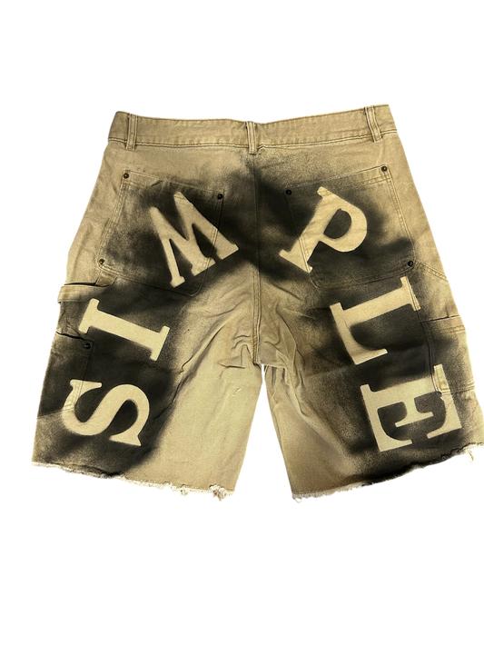 Khaki Graffiti shorts